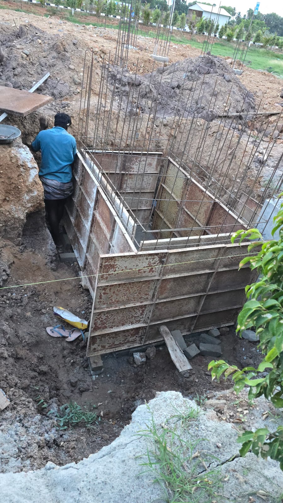 Foundation work at the Tirunelveli villa site